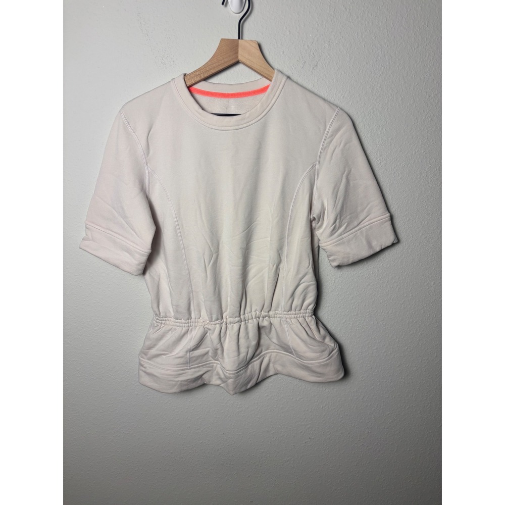 ☀️Lululemon Peplum Pullover Short Sleeve Sweatshirt Blush Pink Size 6
